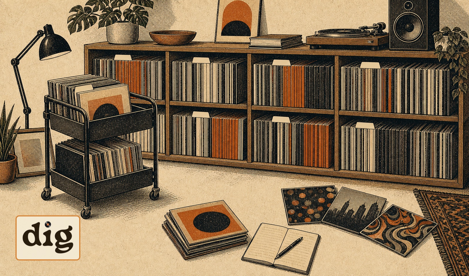 How to Organize Vinyl Records So You Can Find Them illustration.